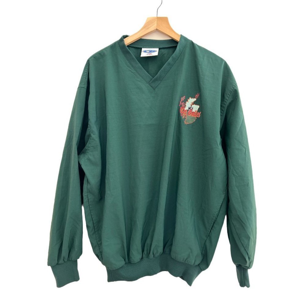 Golf Pullover Windbreaker Hunter Green The Gailes Men's Size M